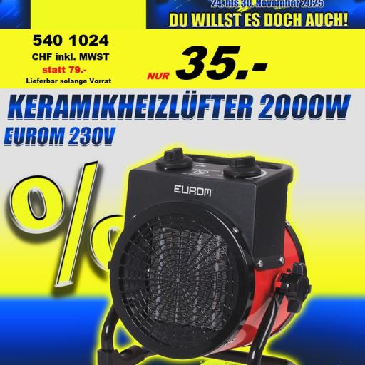 Black Friday 2025 - EUROM Keramikheizlüfter