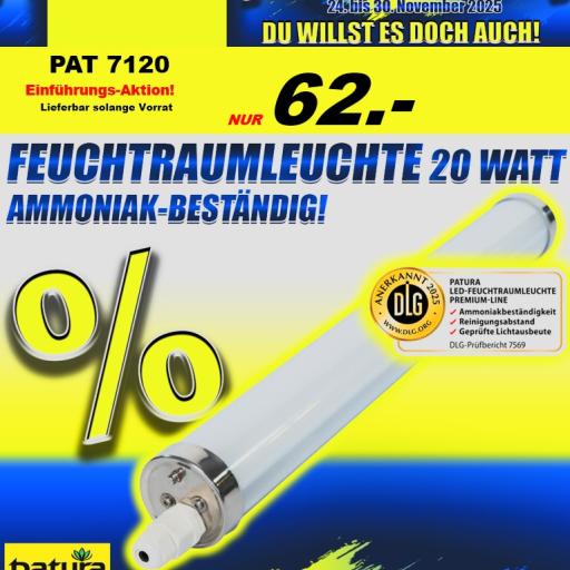 Black Friday 2025 - PATURA Feuchtraumleuchte 20W